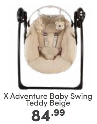 Aanbiedingen X adventure baby swing teddy beige - Xadventure - Geldig van 12/03/2023 tot 18/03/2023 bij Baby & Tiener Megastore