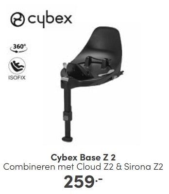 Aanbiedingen Cybex base z 2 combineren met cloud z2 + sirona z2 - Cybex - Geldig van 12/03/2023 tot 18/03/2023 bij Baby & Tiener Megastore