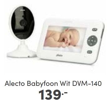 Aanbiedingen Alecto babyfoon wit dvm-140 - Alecto - Geldig van 12/03/2023 tot 18/03/2023 bij Baby & Tiener Megastore
