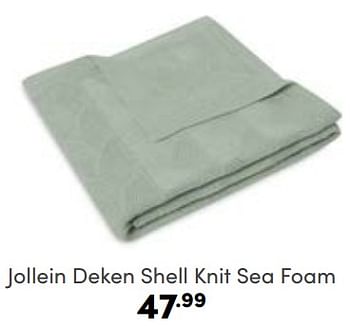 Aanbiedingen Jollein deken shell knit sea foam - Jollein - Geldig van 12/03/2023 tot 18/03/2023 bij Baby & Tiener Megastore