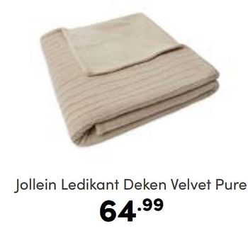 Aanbiedingen Jollein ledikant deken velvet pure - Jollein - Geldig van 12/03/2023 tot 18/03/2023 bij Baby & Tiener Megastore