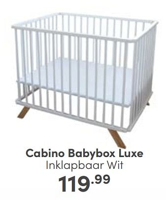 Aanbiedingen Cabino babybox luxe - Cabino - Geldig van 12/03/2023 tot 18/03/2023 bij Baby & Tiener Megastore