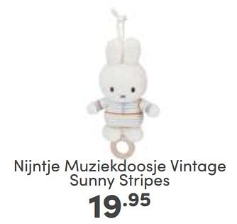Aanbiedingen Nijntje muziekdoosje vintage sunny stripes - Nijntje - Geldig van 12/03/2023 tot 18/03/2023 bij Baby & Tiener Megastore