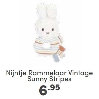 Aanbiedingen Nijntje rammelaar vintage sunny stripes - Nijntje - Geldig van 12/03/2023 tot 18/03/2023 bij Baby & Tiener Megastore