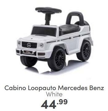 Aanbiedingen Cabino loopauto mercedes benz - Cabino - Geldig van 12/03/2023 tot 18/03/2023 bij Baby & Tiener Megastore