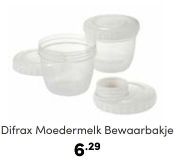 Aanbiedingen Difrax moedermelk bewaarbakje - Difrax - Geldig van 12/03/2023 tot 18/03/2023 bij Baby & Tiener Megastore