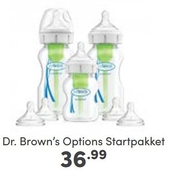 Aanbiedingen Dr. brown’s options startpakket - DrBrown's - Geldig van 12/03/2023 tot 18/03/2023 bij Baby & Tiener Megastore