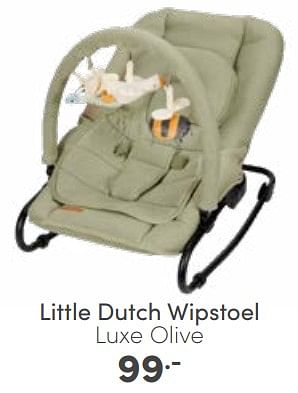 Aanbiedingen Little dutch wipstoel luxe olive - Little Dutch - Geldig van 12/03/2023 tot 18/03/2023 bij Baby & Tiener Megastore