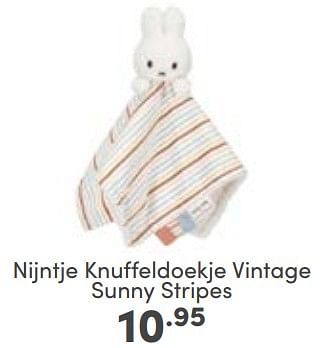 Aanbiedingen Nijntje knuffeldoekje vintage sunny stripes - Nijntje - Geldig van 12/03/2023 tot 18/03/2023 bij Baby & Tiener Megastore