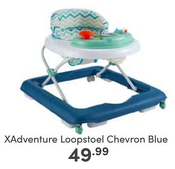Aanbiedingen Xadventure loopstoel chevron blue - Xadventure - Geldig van 12/03/2023 tot 18/03/2023 bij Baby & Tiener Megastore