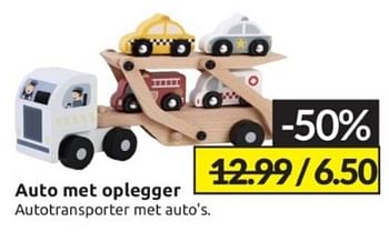 Aanbiedingen Auto met oplegger - Huismerk - Boekenvoordeel - Geldig van 11/03/2023 tot 19/03/2023 bij Boekenvoordeel