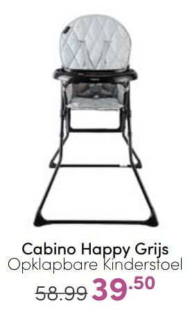 Aanbiedingen Cabino happy grijs opklapbare kinderstoel - Cabino - Geldig van 12/03/2023 tot 18/03/2023 bij Baby & Tiener Megastore