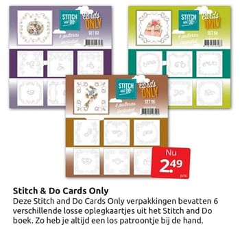 Aanbiedingen Stitch + do cards only - Huismerk - Boekenvoordeel - Geldig van 11/03/2023 tot 19/03/2023 bij Boekenvoordeel