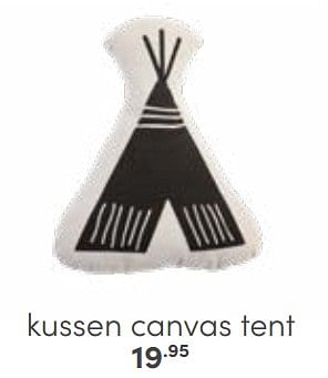 Aanbiedingen Kussen canvas tent - Huismerk - Baby &amp; Tiener Megastore - Geldig van 12/03/2023 tot 25/03/2023 bij Baby & Tiener Megastore