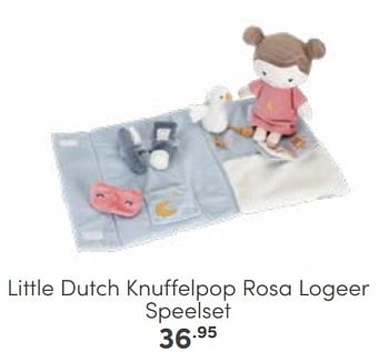 Aanbiedingen Little dutch knuffelpop rosa logeer speelset - Little Dutch - Geldig van 12/03/2023 tot 25/03/2023 bij Baby & Tiener Megastore