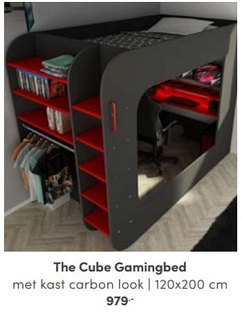 Aanbiedingen The cube gamingbed - Huismerk - Baby &amp; Tiener Megastore - Geldig van 12/03/2023 tot 25/03/2023 bij Baby & Tiener Megastore