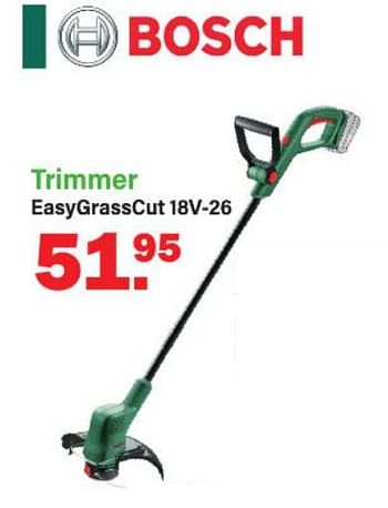 Aanbiedingen Bosch trimmer easygrasscut 18v-26 - Bosch - Geldig van 13/03/2023 tot 01/04/2023 bij Van Cranenbroek