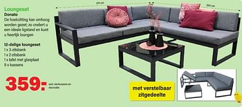 Aanbiedingen Loungeset donato - Huismerk - Van Cranenbroek - Geldig van 13/03/2023 tot 01/04/2023 bij Van Cranenbroek