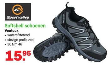 Aanbiedingen Softshell schoenen ventoux - Sport Valley - Geldig van 13/03/2023 tot 01/04/2023 bij Van Cranenbroek