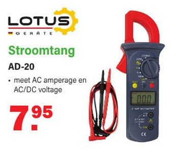 Aanbiedingen Stroomtang ad-20 - Lotus Geräte - Geldig van 13/03/2023 tot 01/04/2023 bij Van Cranenbroek