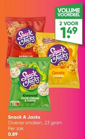 Aanbiedingen Snack a jacks - Snack a Jacks - Geldig van 13/03/2023 tot 26/03/2023 bij Big Bazar