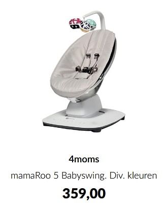 Aanbiedingen 4moms mamaroo 5 babyswing - 4Moms - Geldig van 16/03/2023 tot 10/04/2023 bij Babypark