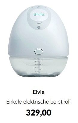 Aanbiedingen Elvie enkele elektrische borstkolf - Elvie - Geldig van 16/03/2023 tot 10/04/2023 bij Babypark