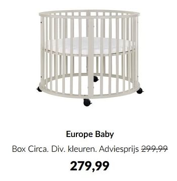 Aanbiedingen Europe baby box circa - Europe baby - Geldig van 16/03/2023 tot 10/04/2023 bij Babypark