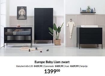 Aanbiedingen Europe baby liam zwart - Europe baby - Geldig van 16/03/2023 tot 10/04/2023 bij Babypark