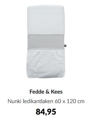 Aanbiedingen Fedde + kees nunki ledikantlaken - Fedde &amp; Kees - Geldig van 16/03/2023 tot 10/04/2023 bij Babypark