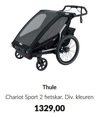 Aanbiedingen Thule chariot sport 2 fietskar - Thule - Geldig van 16/03/2023 tot 10/04/2023 bij Babypark