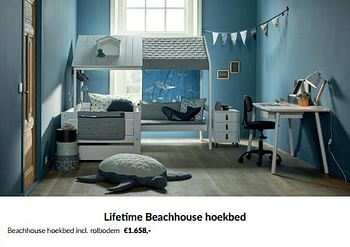 Aanbiedingen Beachhouse hoekbed incl. rolbodem - Lifetime Kidsrooms - Geldig van 16/03/2023 tot 10/04/2023 bij Babypark