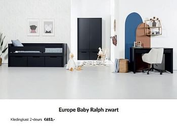 Aanbiedingen Kledingkast 2-deurs - Europe baby - Geldig van 16/03/2023 tot 10/04/2023 bij Babypark