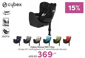 Aanbiedingen Cybex sirona sx2 i size - Cybex - Geldig van 19/03/2023 tot 25/03/2023 bij Baby & Tiener Megastore