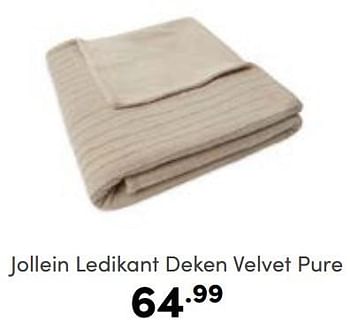 Aanbiedingen Jollein ledikant deken velvet pure - Jollein - Geldig van 19/03/2023 tot 25/03/2023 bij Baby & Tiener Megastore