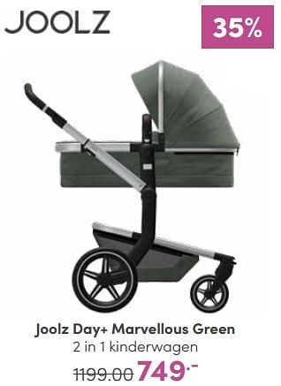 Aanbiedingen Joolz day+ marvellous green 2 in 1 kinderwagen - Joolz - Geldig van 19/03/2023 tot 25/03/2023 bij Baby & Tiener Megastore