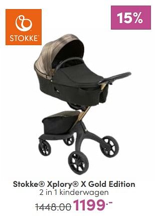 Aanbiedingen Stokke xplory x gold edition 2 in 1 kinderwagen - Stokke - Geldig van 19/03/2023 tot 25/03/2023 bij Baby & Tiener Megastore