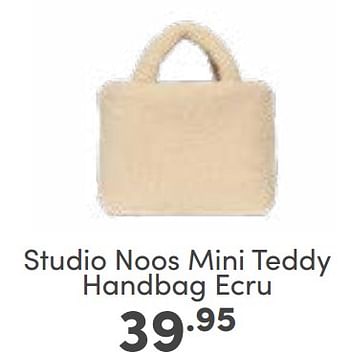 Aanbiedingen Studio noos mini teddy handbag ecru - Studio Noos - Geldig van 19/03/2023 tot 25/03/2023 bij Baby & Tiener Megastore