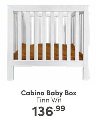 Aanbiedingen Cabino baby box finn wit - Cabino - Geldig van 19/03/2023 tot 25/03/2023 bij Baby & Tiener Megastore