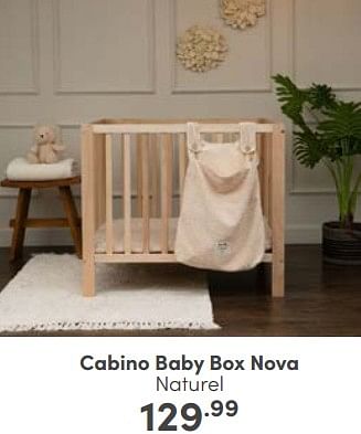 Aanbiedingen Cabino baby box nova naturel - Cabino - Geldig van 19/03/2023 tot 25/03/2023 bij Baby & Tiener Megastore