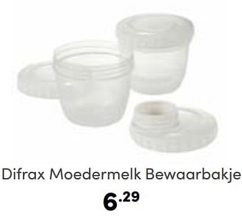 Aanbiedingen Difrax moedermelk bewaarbakje - Difrax - Geldig van 19/03/2023 tot 25/03/2023 bij Baby & Tiener Megastore
