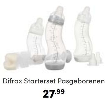 Aanbiedingen Difrax starterset pasgeborenen - Difrax - Geldig van 19/03/2023 tot 25/03/2023 bij Baby & Tiener Megastore