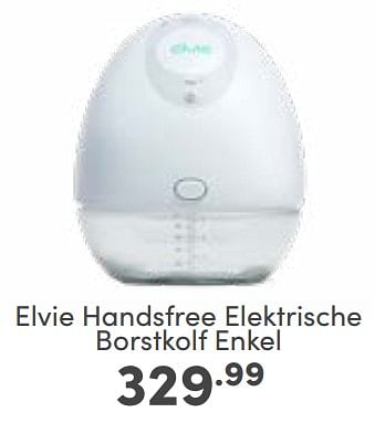 Aanbiedingen Elvie handsfree elektrische borstkolf enkel - Elvie - Geldig van 19/03/2023 tot 25/03/2023 bij Baby & Tiener Megastore