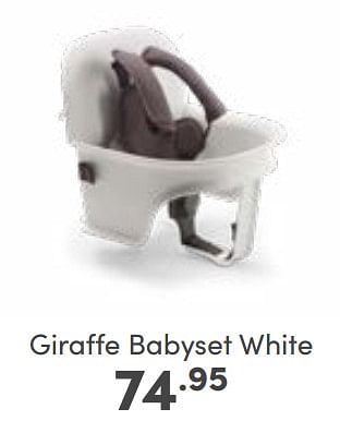 Aanbiedingen Giraffe babyset white - Bugaboo - Geldig van 19/03/2023 tot 25/03/2023 bij Baby & Tiener Megastore