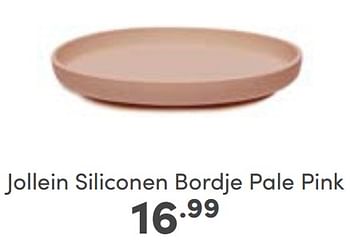 Aanbiedingen Jollein siliconen bordje pale pink - Jollein - Geldig van 19/03/2023 tot 25/03/2023 bij Baby & Tiener Megastore
