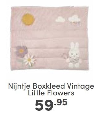 Aanbiedingen Nijntje boxkleed vintage little flowers - Nijntje - Geldig van 19/03/2023 tot 25/03/2023 bij Baby & Tiener Megastore
