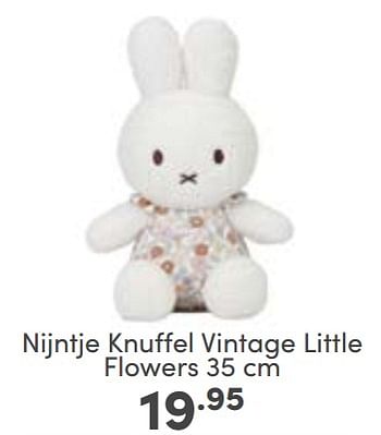 Aanbiedingen Nijntje knuffel vintage little flowers - Nijntje - Geldig van 19/03/2023 tot 25/03/2023 bij Baby & Tiener Megastore