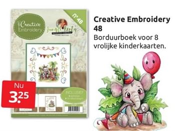 Aanbiedingen Creative embroidery 48 - Huismerk - Boekenvoordeel - Geldig van 18/03/2023 tot 26/03/2023 bij Boekenvoordeel