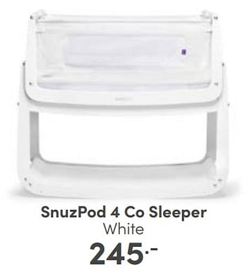 Aanbiedingen Snuzpod 4 co sleeper white - SNÃœZ - Geldig van 19/03/2023 tot 25/03/2023 bij Baby & Tiener Megastore