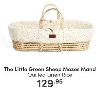 Aanbiedingen The little green sheep mozes mand quilted linen rice - The Little Green Sheep - Geldig van 19/03/2023 tot 25/03/2023 bij Baby & Tiener Megastore